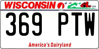 WI license plate 369PTW