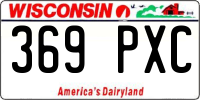 WI license plate 369PXC