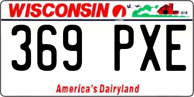 WI license plate 369PXE
