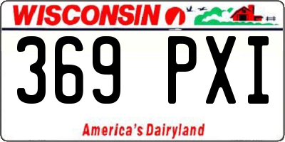 WI license plate 369PXI
