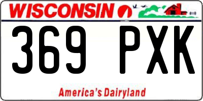 WI license plate 369PXK