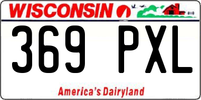 WI license plate 369PXL