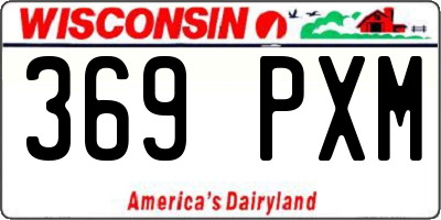 WI license plate 369PXM