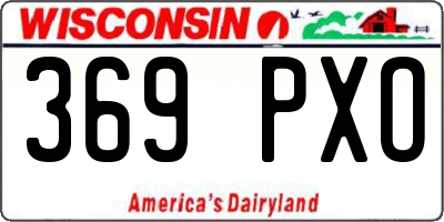 WI license plate 369PXO