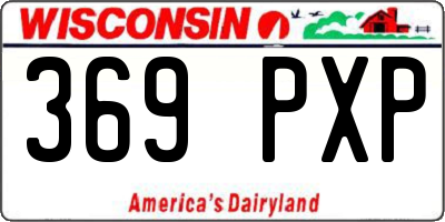 WI license plate 369PXP