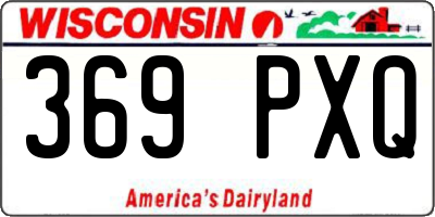 WI license plate 369PXQ