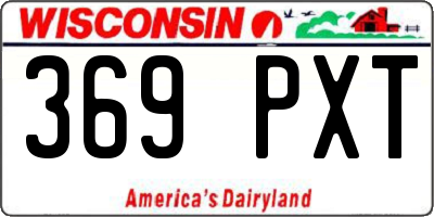 WI license plate 369PXT