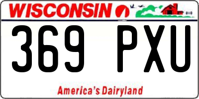 WI license plate 369PXU