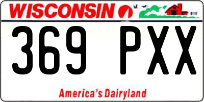 WI license plate 369PXX