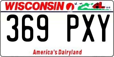 WI license plate 369PXY