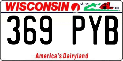WI license plate 369PYB