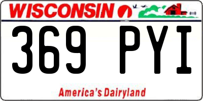 WI license plate 369PYI