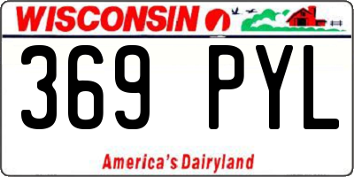 WI license plate 369PYL