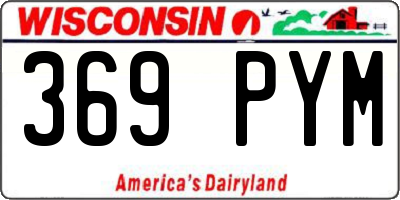 WI license plate 369PYM