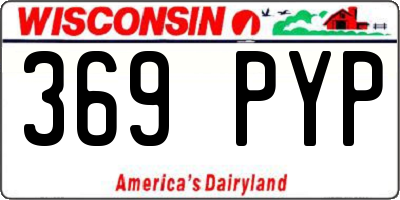 WI license plate 369PYP