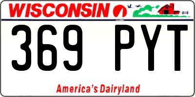 WI license plate 369PYT