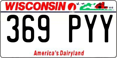 WI license plate 369PYY