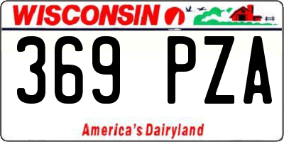 WI license plate 369PZA