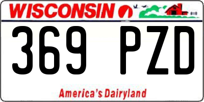 WI license plate 369PZD