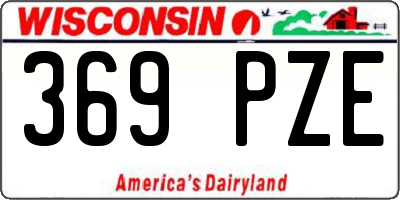 WI license plate 369PZE