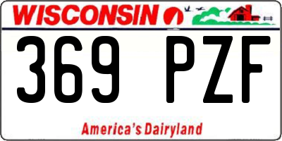 WI license plate 369PZF