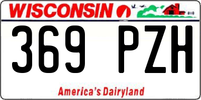 WI license plate 369PZH