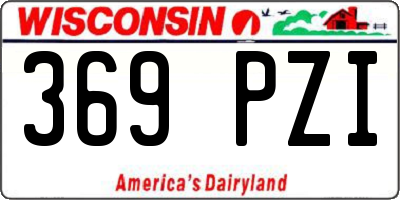WI license plate 369PZI