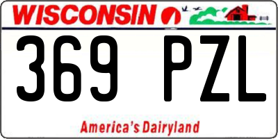 WI license plate 369PZL