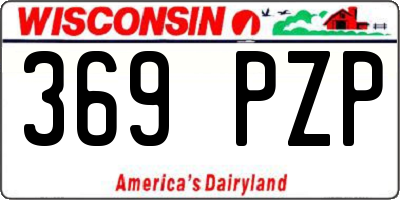WI license plate 369PZP