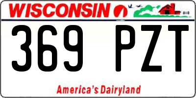 WI license plate 369PZT