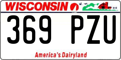 WI license plate 369PZU