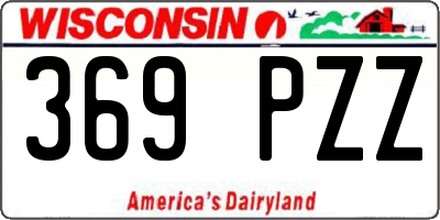 WI license plate 369PZZ