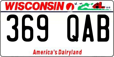 WI license plate 369QAB