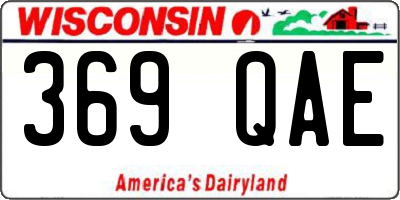WI license plate 369QAE