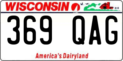 WI license plate 369QAG
