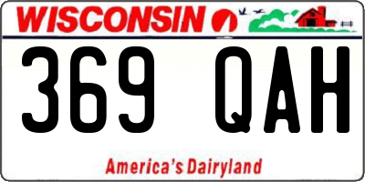 WI license plate 369QAH