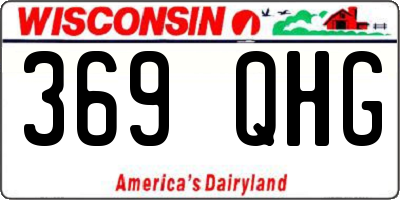 WI license plate 369QHG