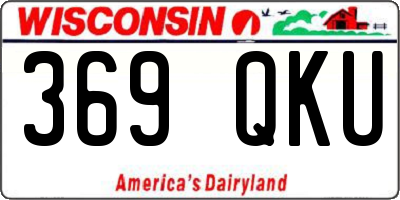 WI license plate 369QKU