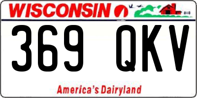 WI license plate 369QKV