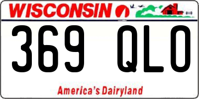 WI license plate 369QLO