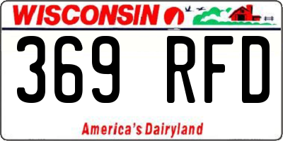 WI license plate 369RFD