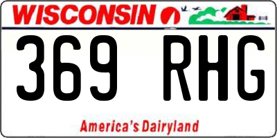 WI license plate 369RHG