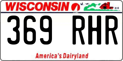 WI license plate 369RHR