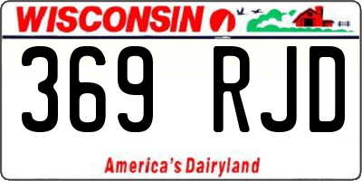 WI license plate 369RJD