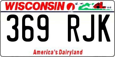 WI license plate 369RJK