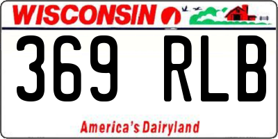 WI license plate 369RLB
