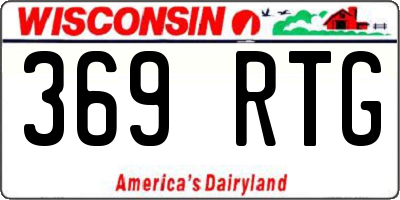 WI license plate 369RTG