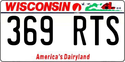 WI license plate 369RTS