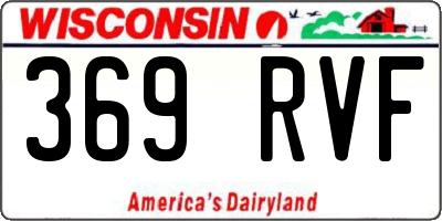 WI license plate 369RVF