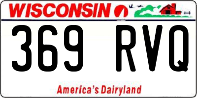 WI license plate 369RVQ